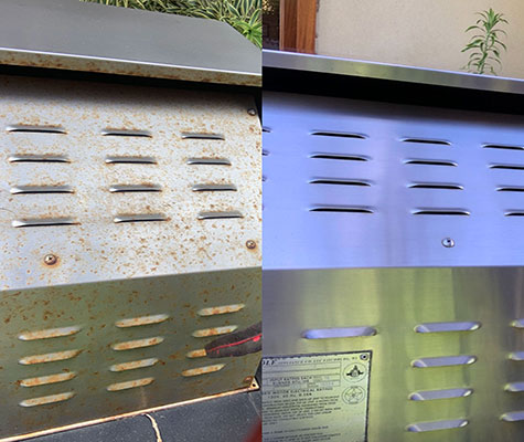 Stainless steel scratch removal